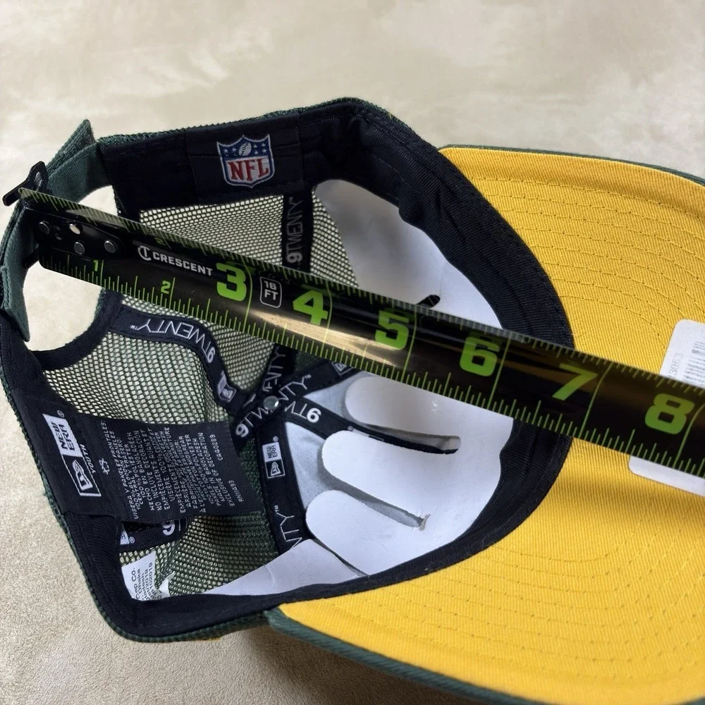 New Era Green Bay Packers Youth 9TWENTY Trucker Hat Adjustable NFL Green Cap